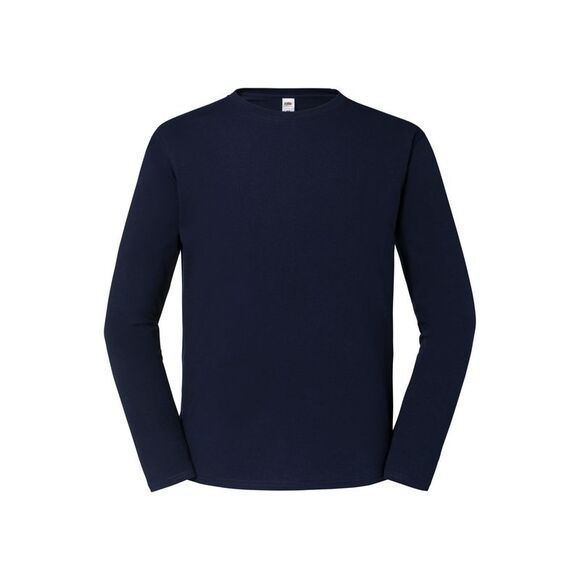 Fruit of the Loom Mens Iconic  Long-Sleeved T-Shirt / Deep Navy - Picture 1 of 3